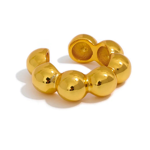 Boucle clip Esmeralda plaqué or 18K