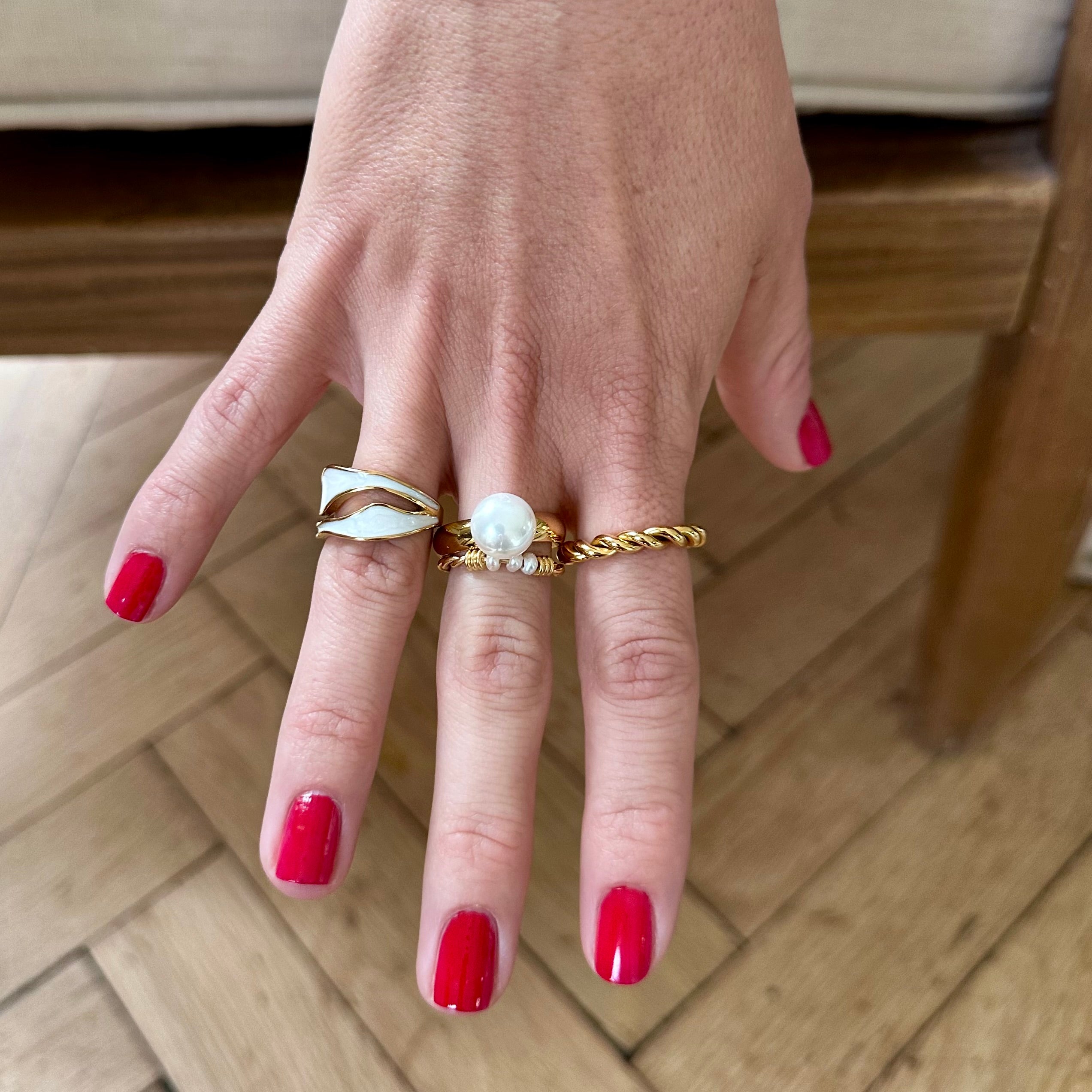 Bague Soline plaqué or 18K