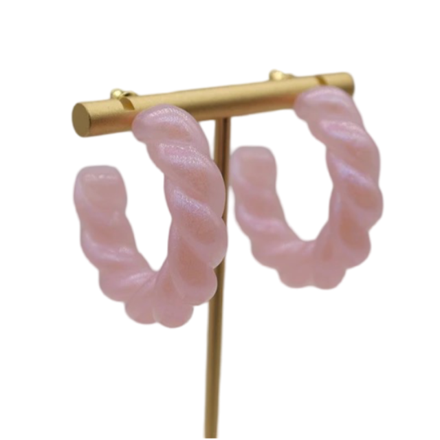 Boucles Carlotta roses