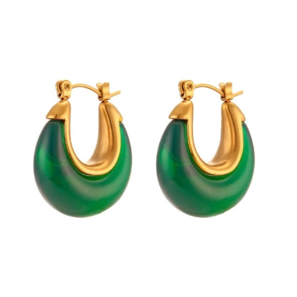 Boucles Annabelle vertes