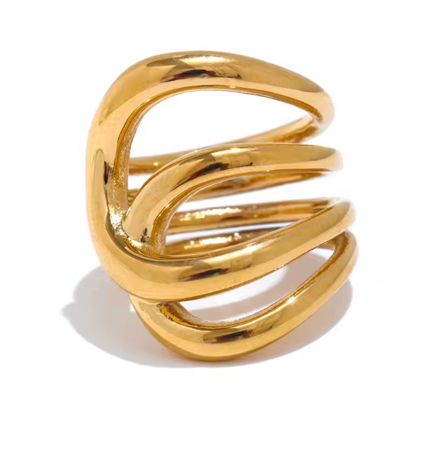 Bague Nova plaqué or 18K