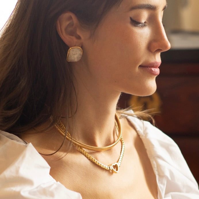 Collier Cocon plaqué or 18K