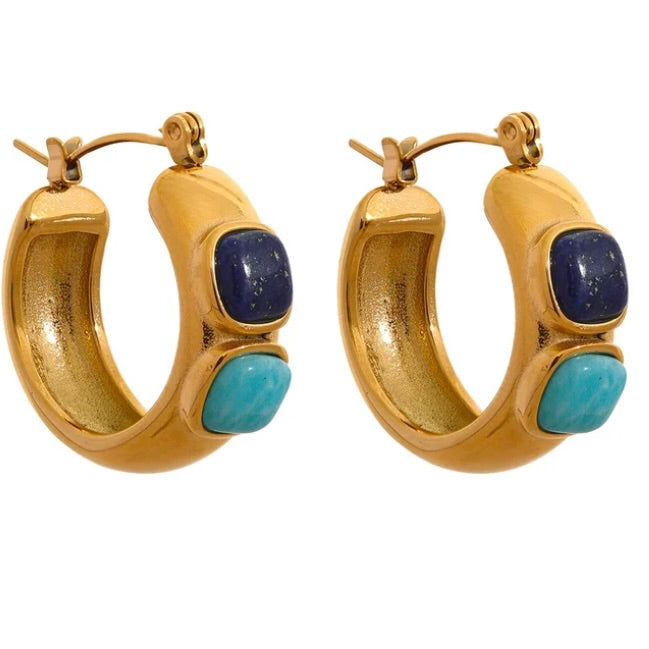 Boucles Azura plaqué or 18K