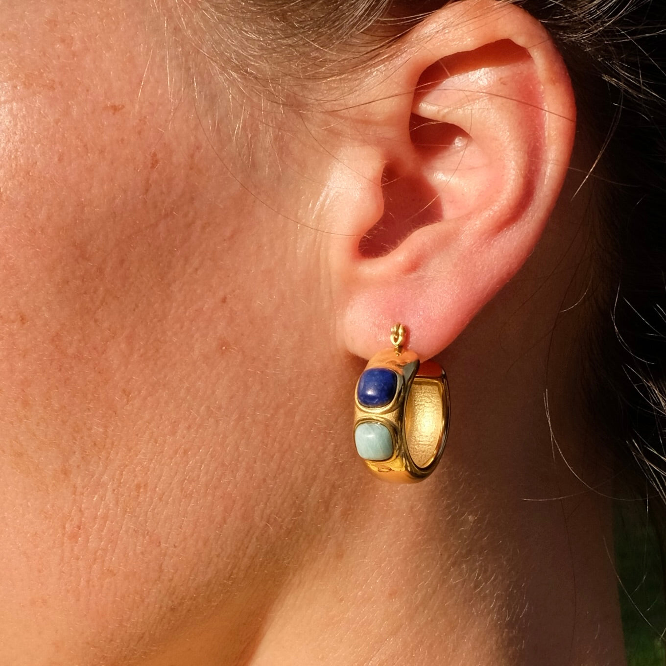 Boucles Azura plaqué or 18K