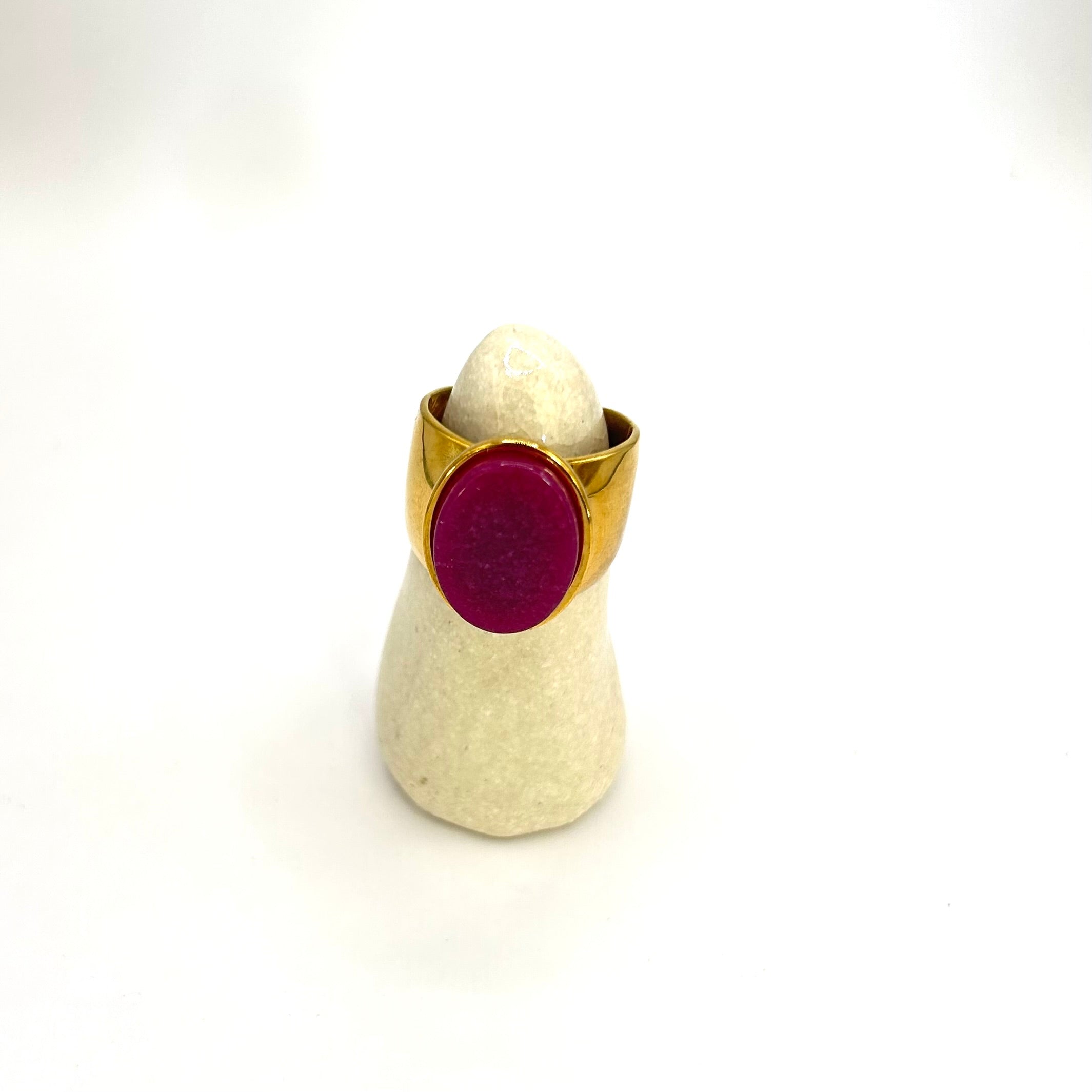 Bague Vertelle violette plaqué or 18K